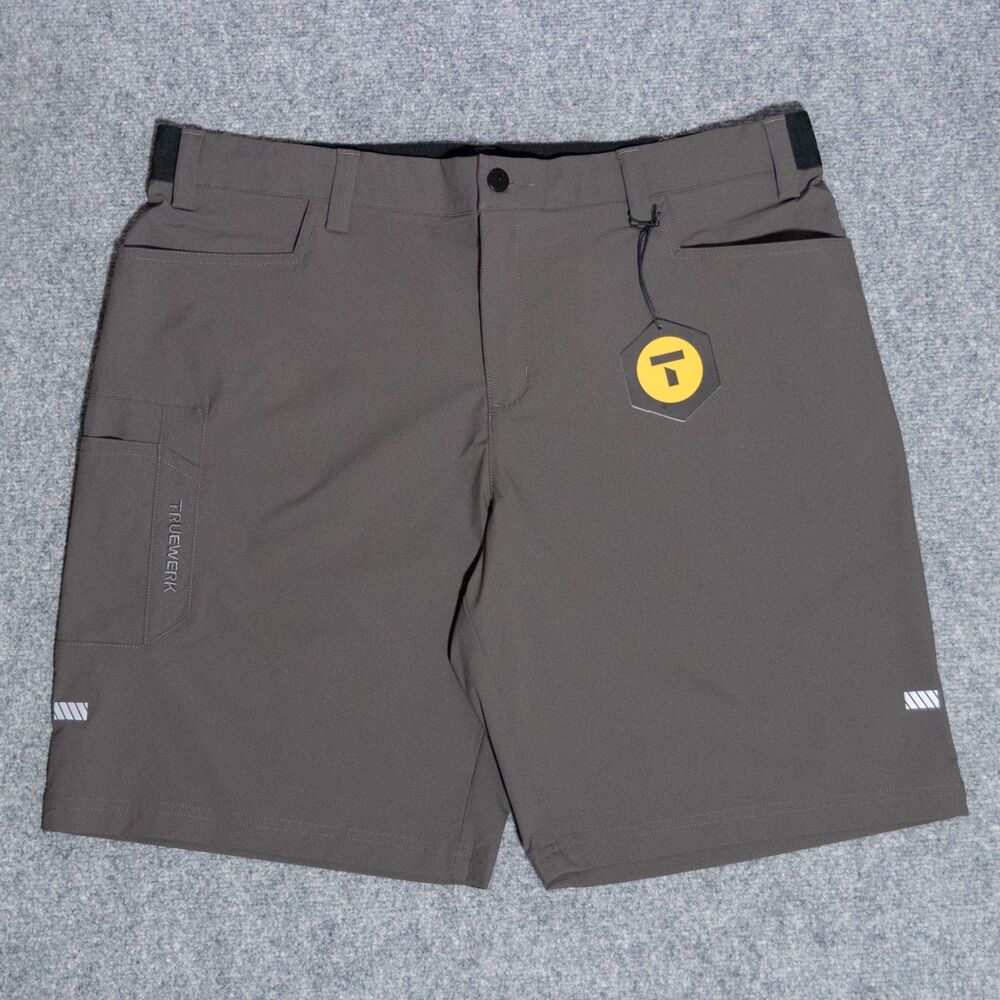NWT TRUEWERK Cloud WerkShort Men's Lightweight Work Shorts Gray 2XL Regular